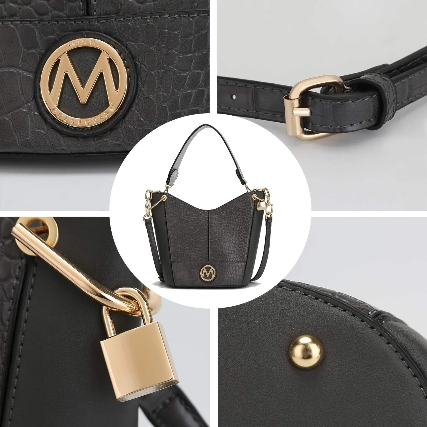 MKF Crossbody Hobo Bag for Women Purses and Handbags – PU Leather Top Handle Pocketbook Fashion – Shoulder Strap