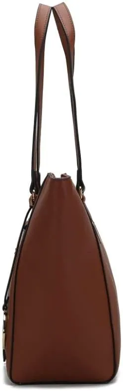 MKF Crossbody Tote Bag for Women & Wristlet Purse Set – PU Leather Top-Handle Satchel Shoulder Handbag