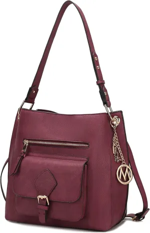 MKF Fashion Hobo Bag for Women – PU Leather Top Handle Handbag Purse – Crossbody Shoulder Strap Lady Pocketbook