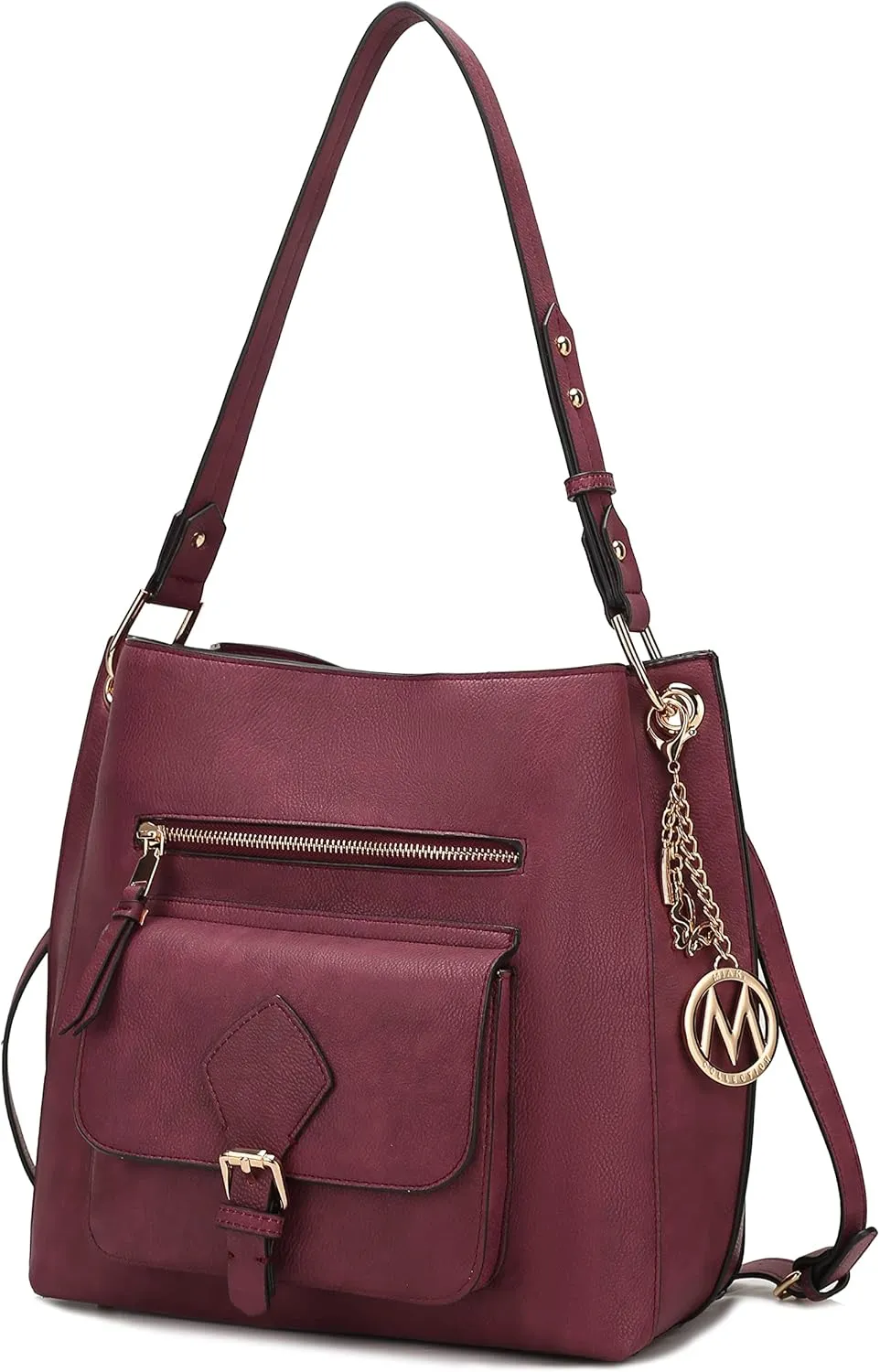 MKF Fashion Hobo Bag for Women – PU Leather Top Handle Handbag Purse – Crossbody Shoulder Strap Lady Pocketbook