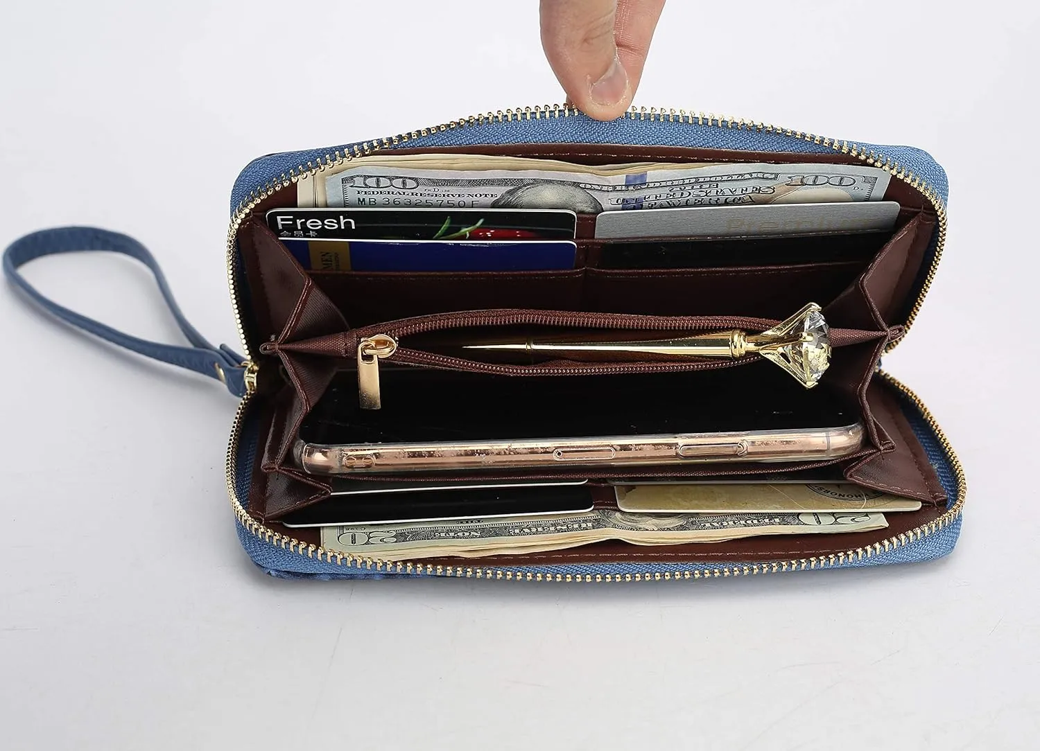 MKF Set Hobo Bag for Women & Wristlet Wallet – PU Leather Designer Handbag Purse – Shoulder Strap Lady Fashion