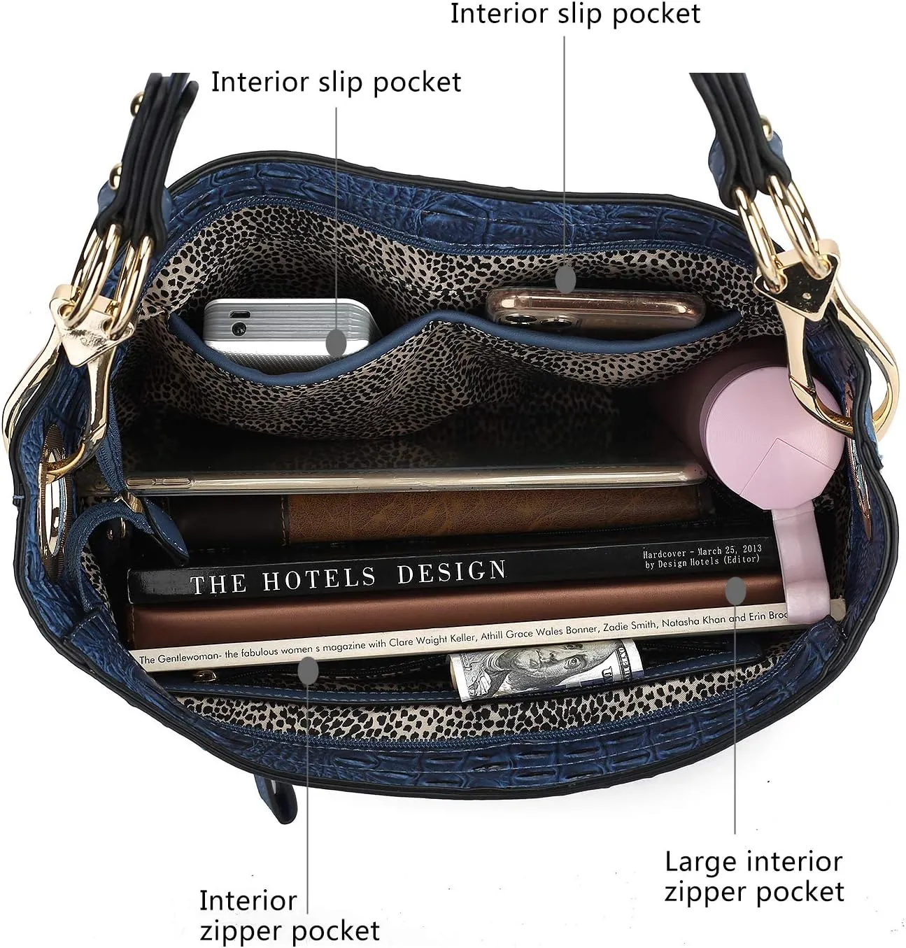 MKF Set Hobo Bag for Women & Wristlet Wallet – PU Leather Designer Handbag Purse – Shoulder Strap Lady Fashion