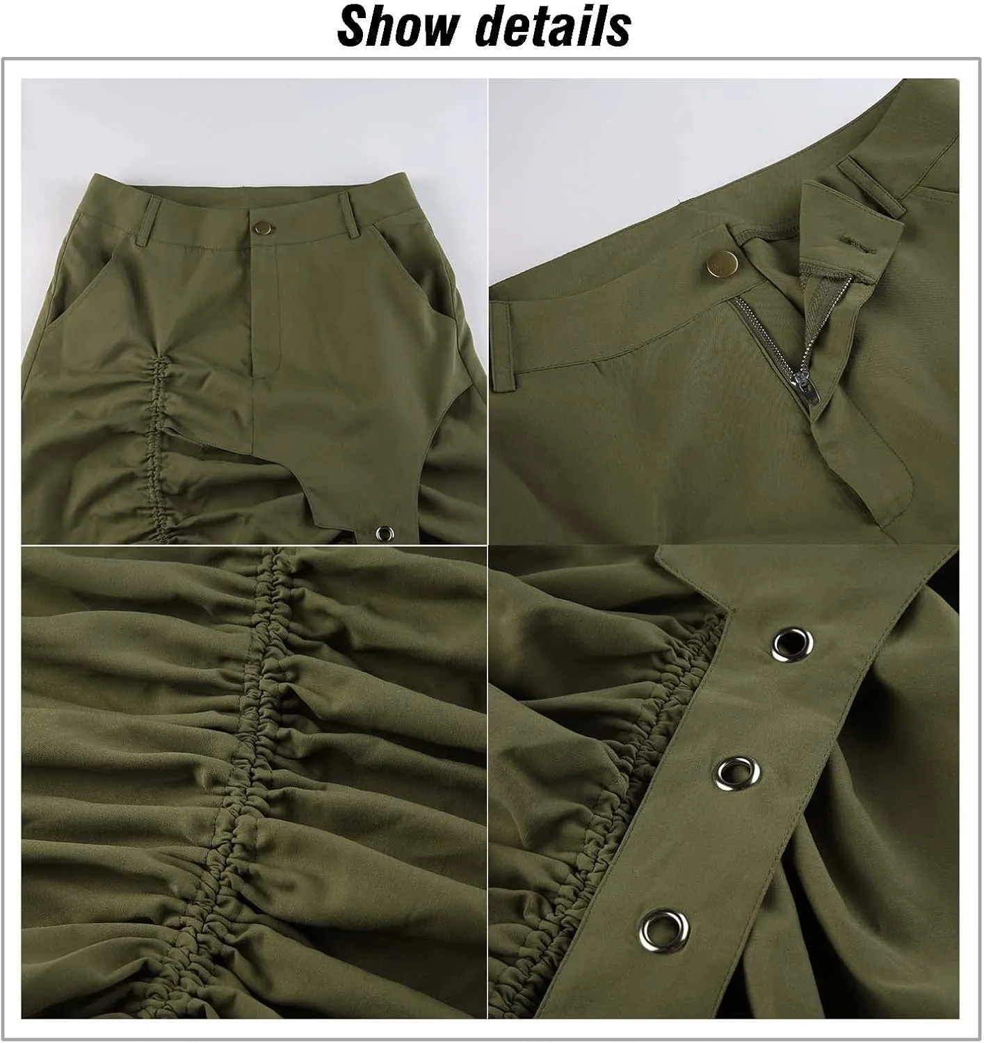 MLAFE Goth Skirt Grunge Skirt Fairy Garbage Skirt Y2K Irregular High Waist Skirt Statement Pleated Skirt Harajuku Skirt