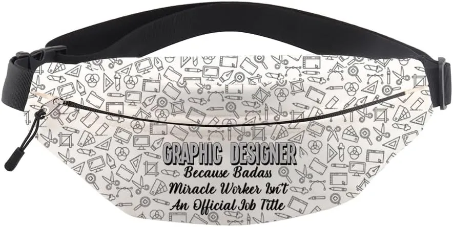 MNIGIU Funny Graphic Designer Gift Designer Crossbody Bag Fashion Designer Gift Web Designer Bum Bag