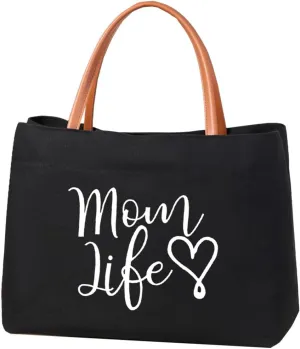 Mom Mama Bag Mother Gifts Momlife Tote for Hospital, Shopping, Beach, Travel