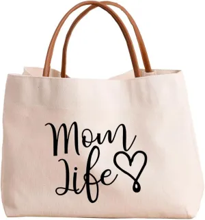 Mom Mama Bag Mother Gifts Momlife Tote for Hospital, Shopping, Beach, Travel