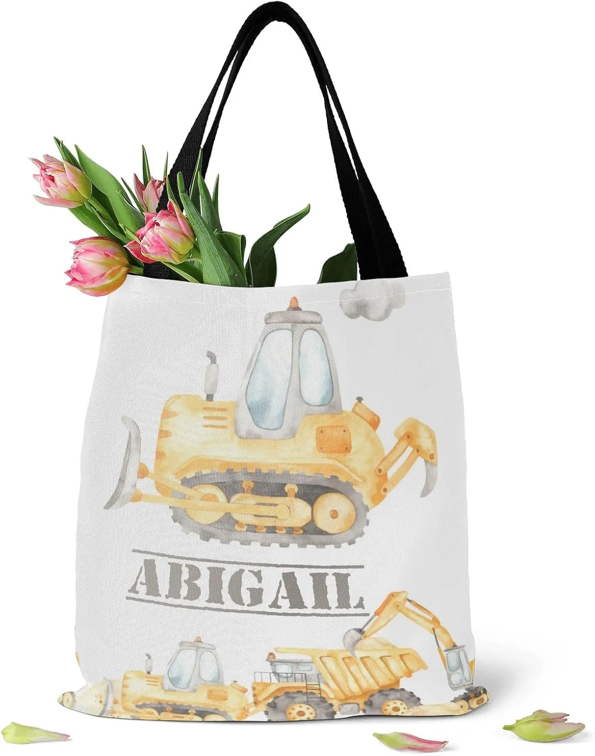 Monster Truck Canvas Tote Bag Aesthetic Reusable Grocery Shopping Bags Shoulder Bag Book Tote Gifts