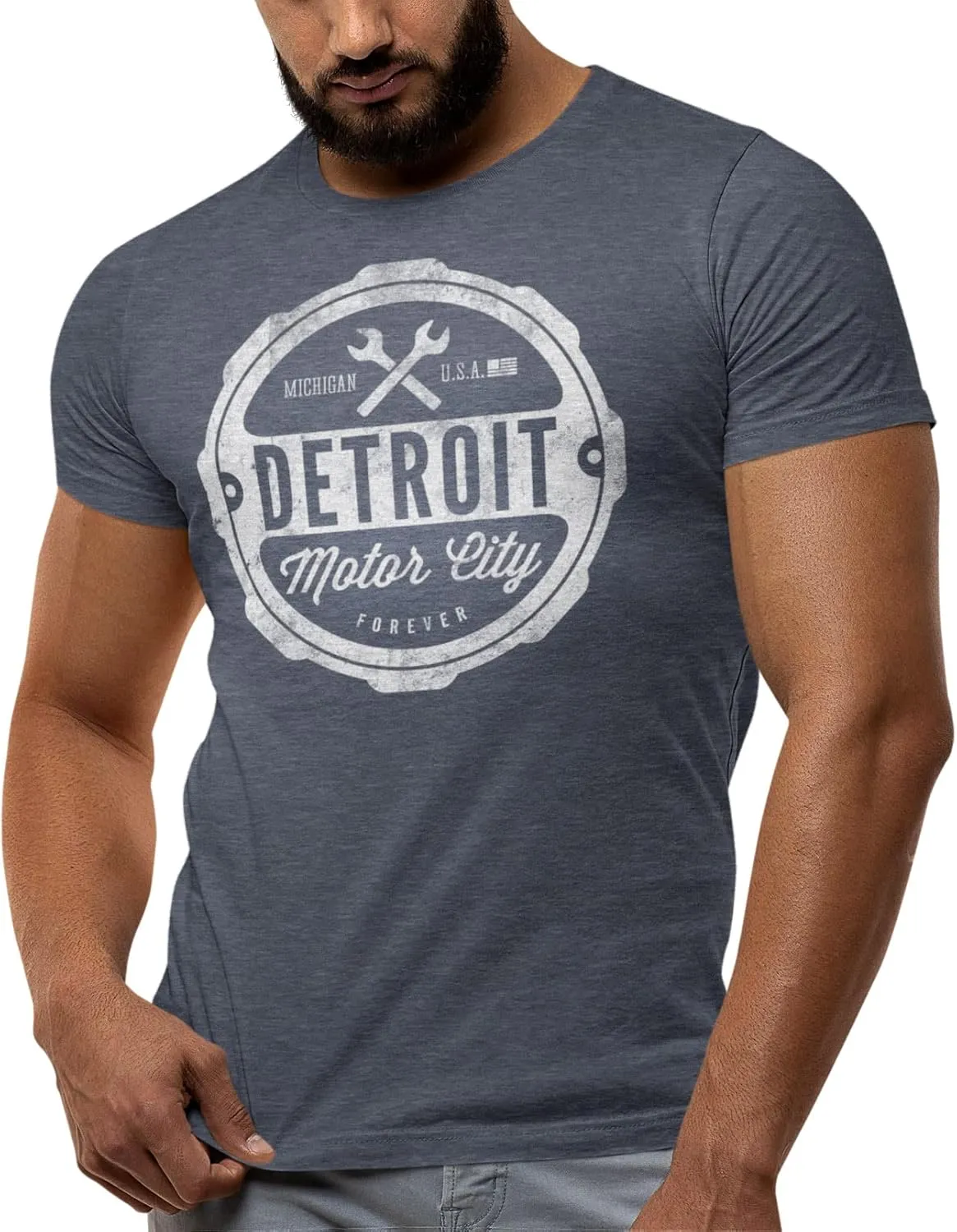 Motor City Forever Detroit T-Shirt Mens by Detroit Rebels