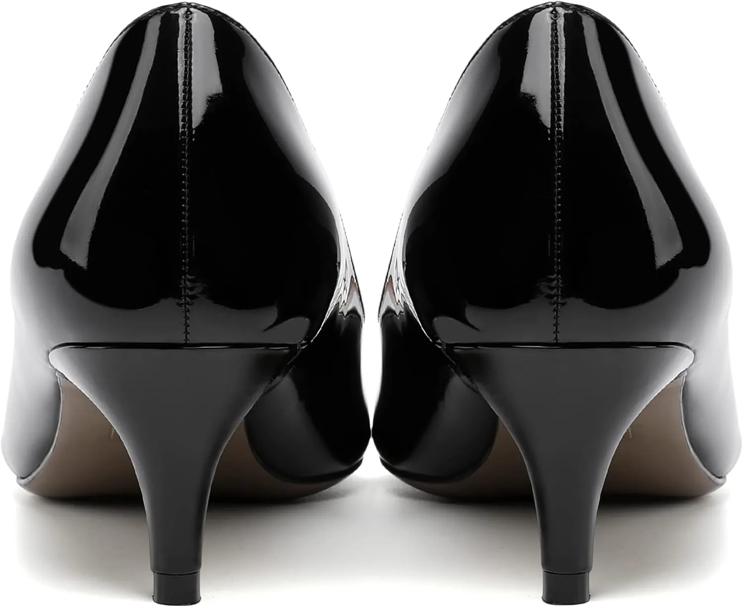 MOVINSTEPS Womens Peep Toe Cute Dating Patent Slip On Kitten Low Heel Pumps Shoes 2 Inch