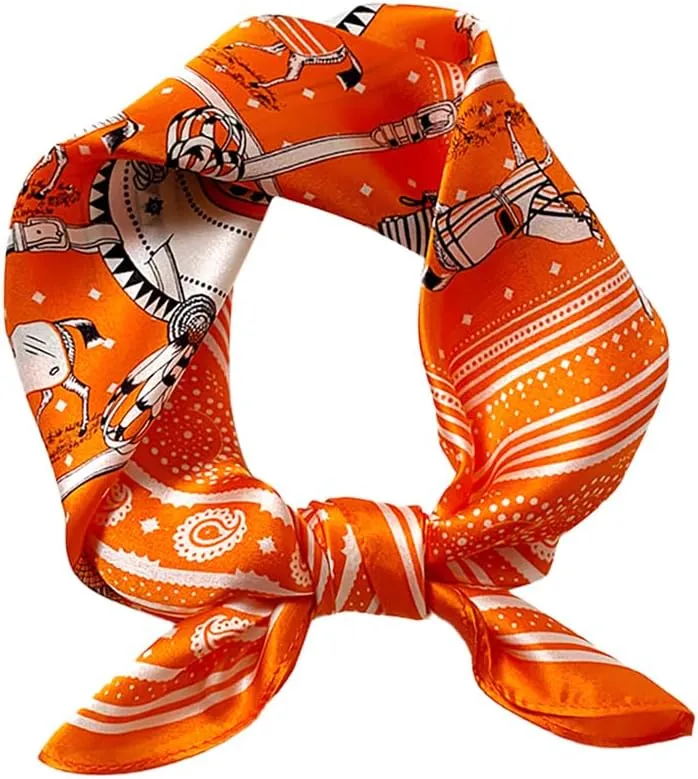 Mulberry Silk Scarfs Neck Scarf 21" Small Square Scarfs hair scarf bandana Neckerchief Headscarf for Women