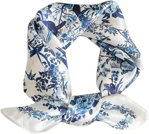Mulberry Silk Scarfs Neck Scarf 21"x21" Small Square Scarfs hair scarf bandana for Women Gift Packed