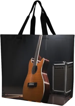 Musical Instrument Guitar Crossbody Bag Women's Fashion Tote Bag Shoulder Tote Bag Versatile Travel Shoulder Bag Fitness Tote Bag for Fitness Trips Out