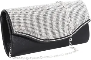 Naimo Flap Dazzling Clutch Bag Evening Bag With Detachable Chain
