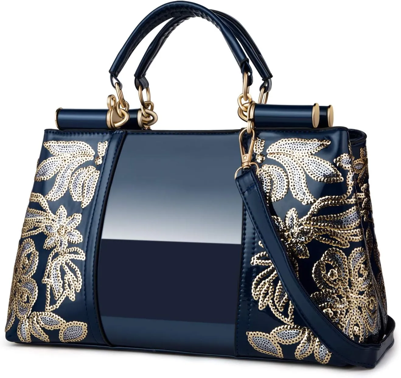 Nevenka Handbags For Women Patent Leather Designer Purse Suitable for Shopping Party Daily Use