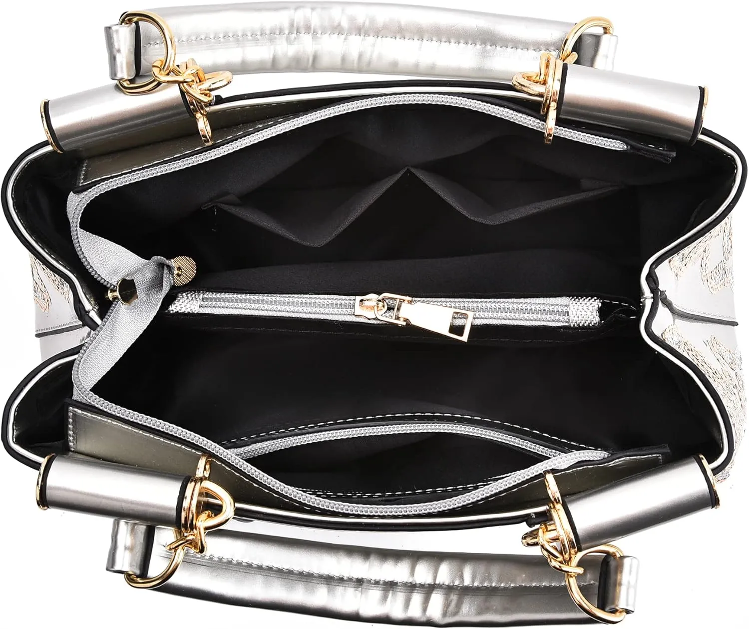 Nevenka Handbags For Women Patent Leather Designer Purse Suitable for Shopping Party Daily Use