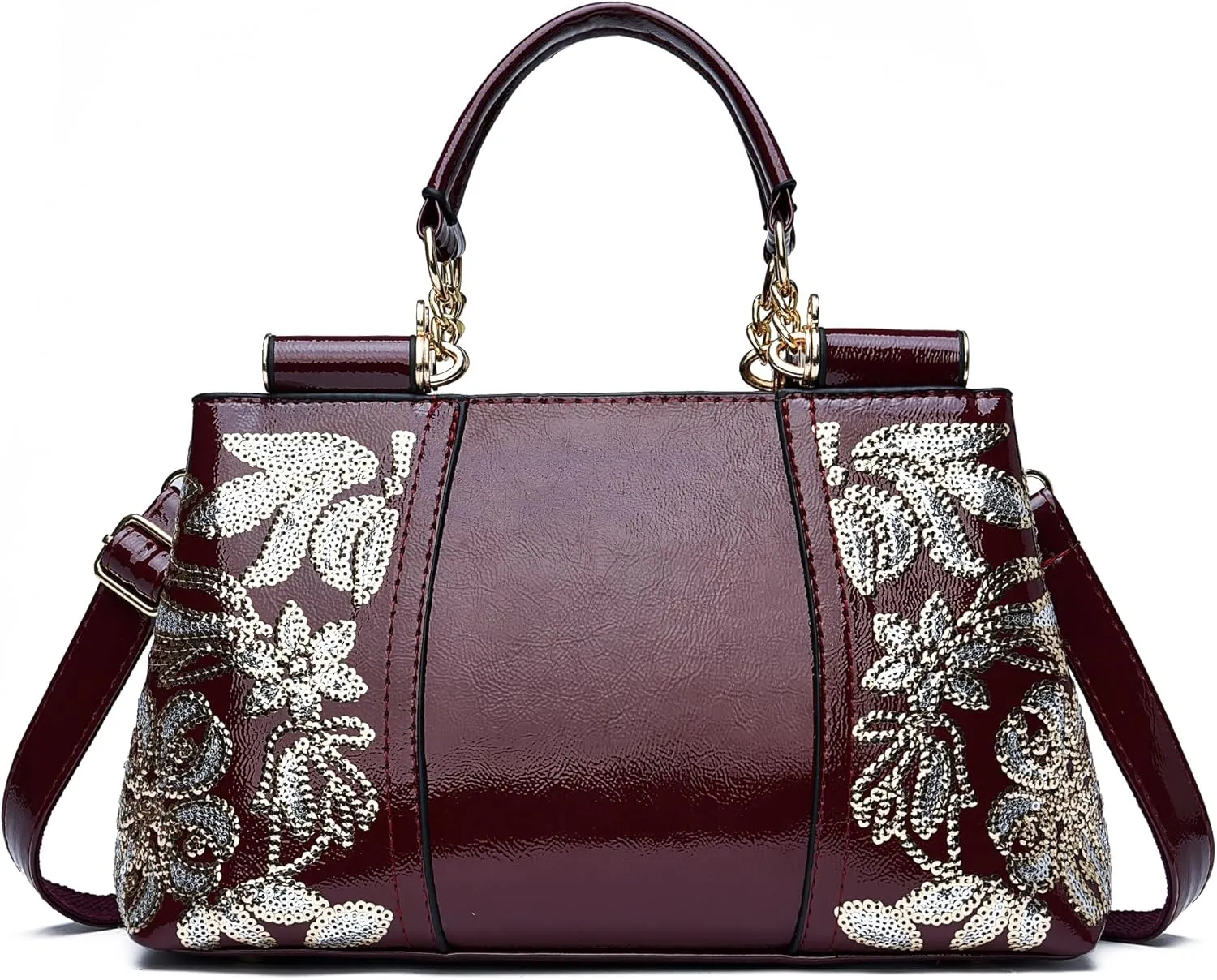 Nevenka Handbags For Women Patent Leather Designer Purse Suitable for Shopping Party Daily Use