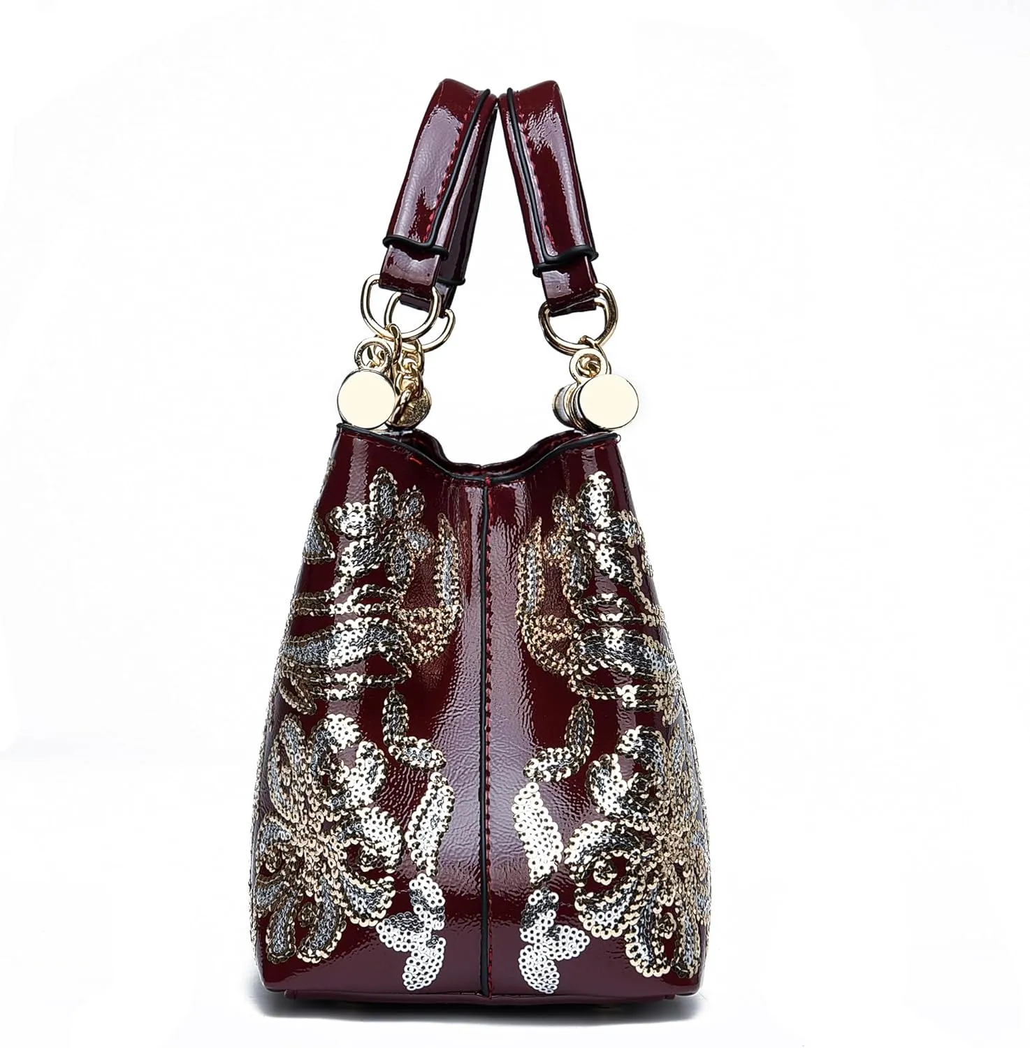 Nevenka Handbags For Women Patent Leather Designer Purse Suitable for Shopping Party Daily Use
