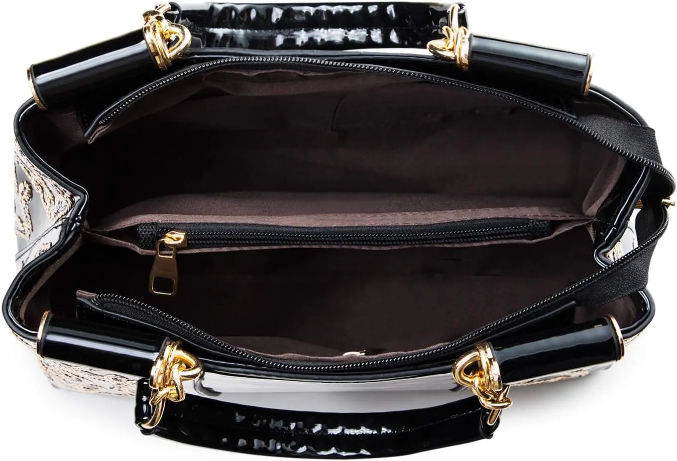 Nevenka Handbags For Women Patent Leather Designer Purse Suitable for Shopping Party Daily Use