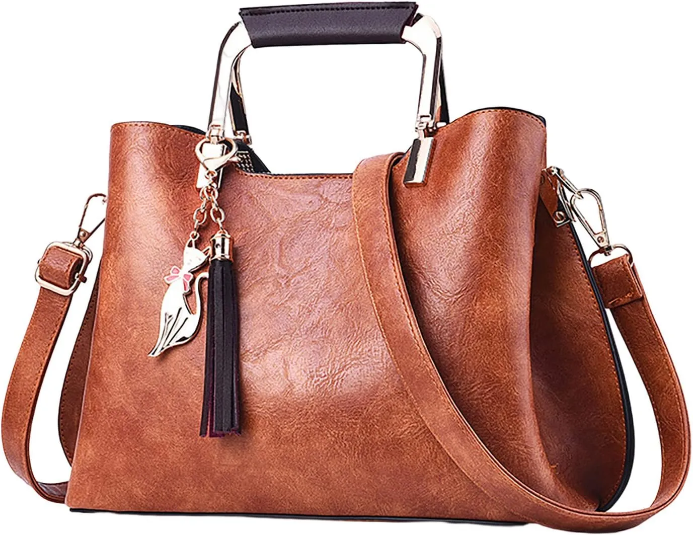 New Solid Color Women's Fashion CrossShoulder Handbag Large Work Tote Bag Messenger Bags