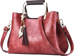 New Solid Color Women's Fashion CrossShoulder Handbag Large Work Tote Bag Messenger Bags