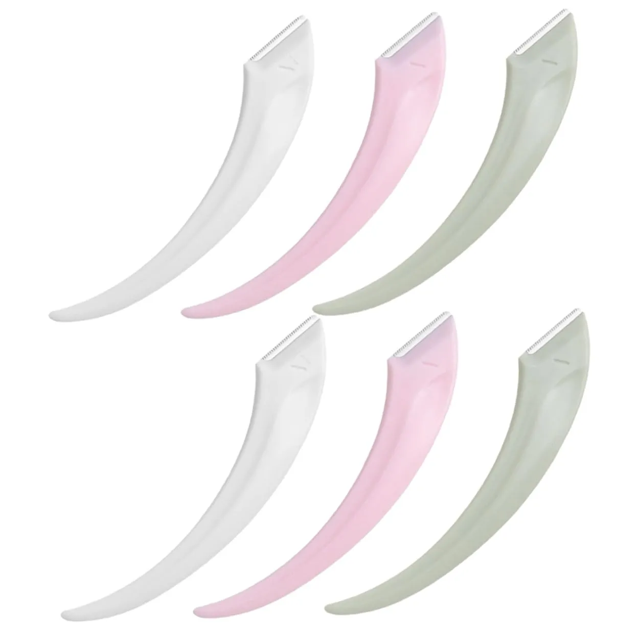 NOLITOY 4sets e Eyebrow Razor for Women Facial Shaver Reusable Portable Durable Stainless Steel 6pcs*4
