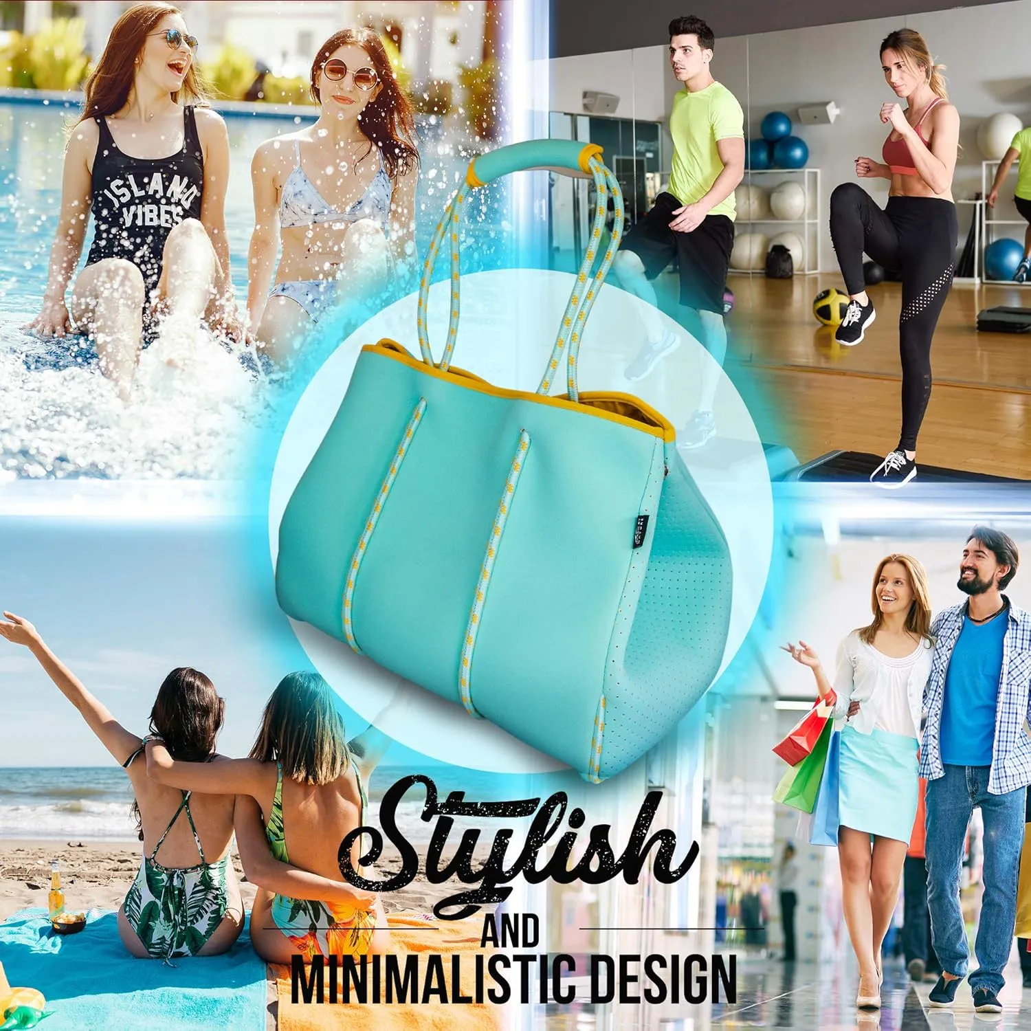 Nordic By Nature Large Designer Beach Bag Tote For Women, Men And Kids