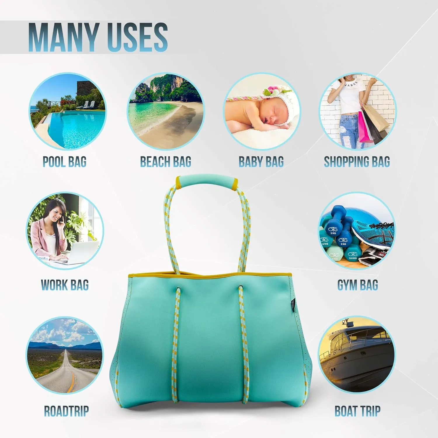 Nordic By Nature Large Designer Beach Bag Tote For Women, Men And Kids