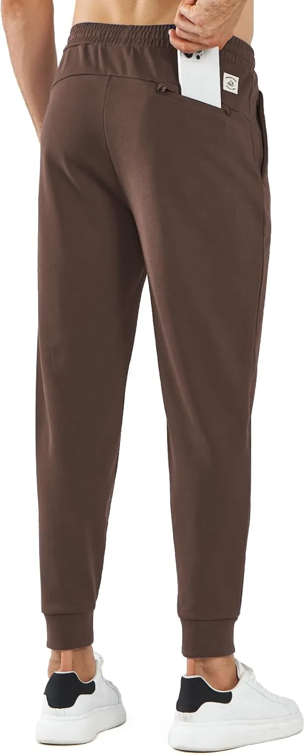 NORTHYARD Men's Cotton Athletic Jogger Sweatpants with Zipper Pockets Running Workout Gym Tapered Pants Comfy Lounge Pants