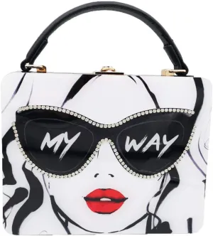 Novlety Designer Acrylic Shoulder Bag for Women Tote Purse and Handbags Box Clutch Crossbody Bag
