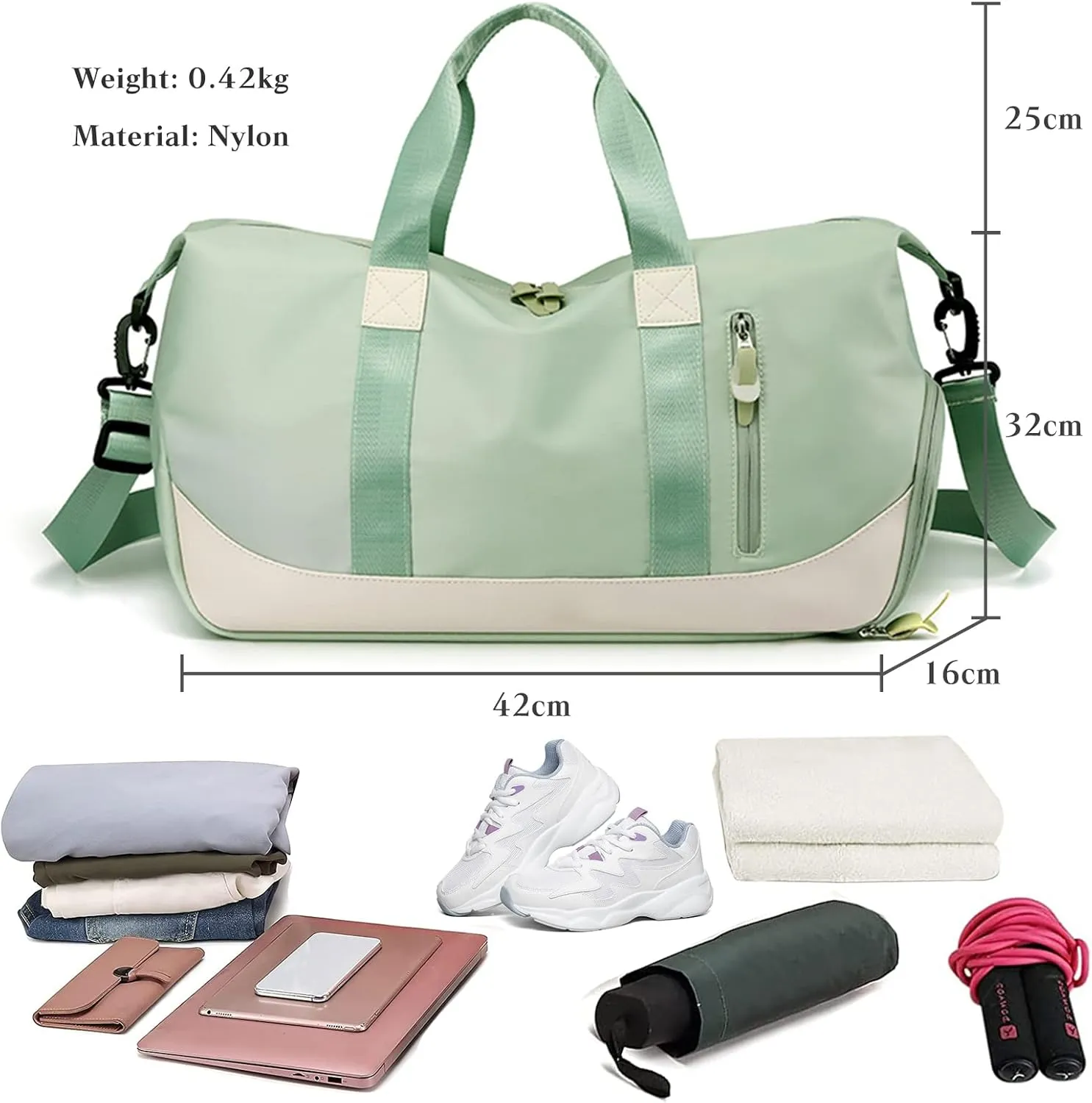 Nylon Travel Duffel Bag for Women