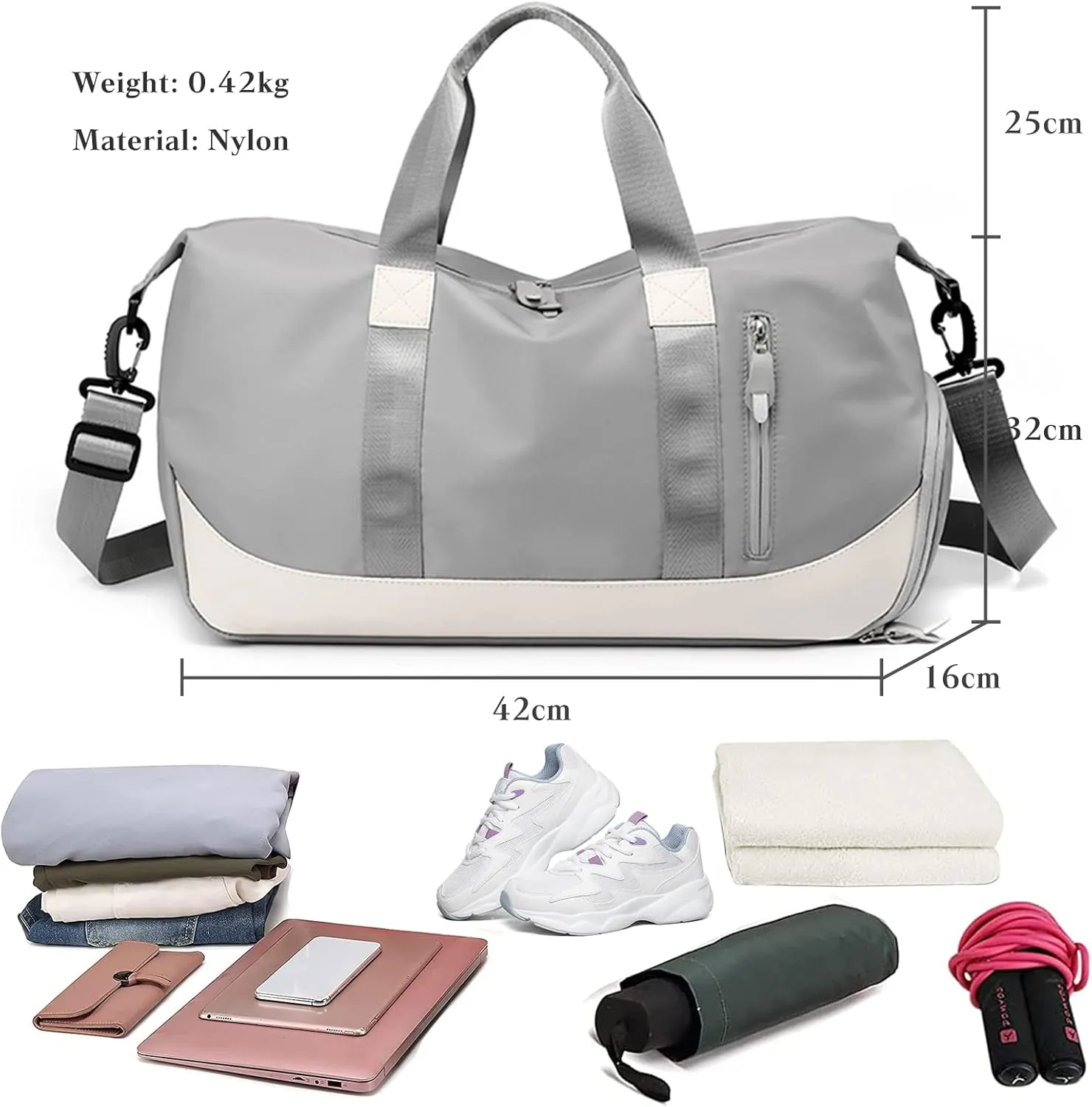 Nylon Travel Duffel Bag for Women