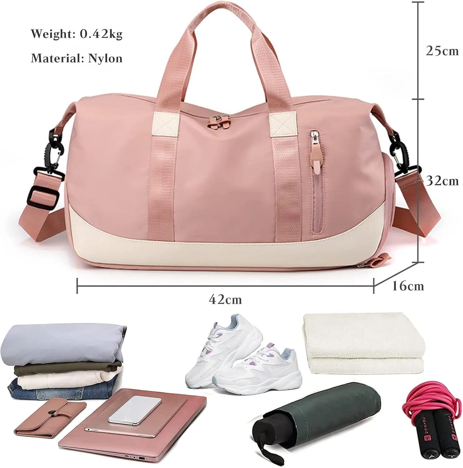 Nylon Travel Duffel Bag for Women