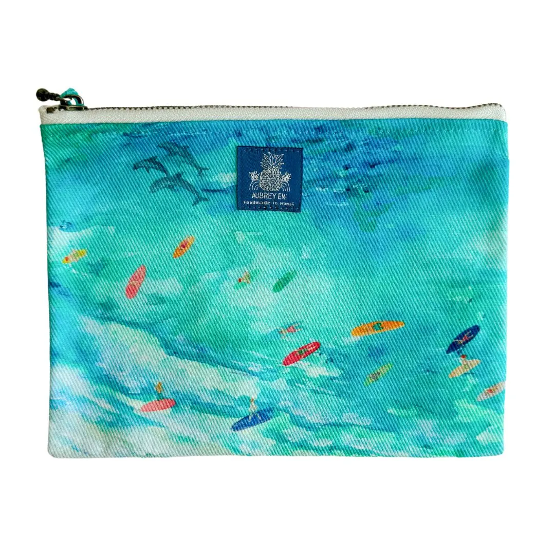 Ocean Surfers Zippered Pouch