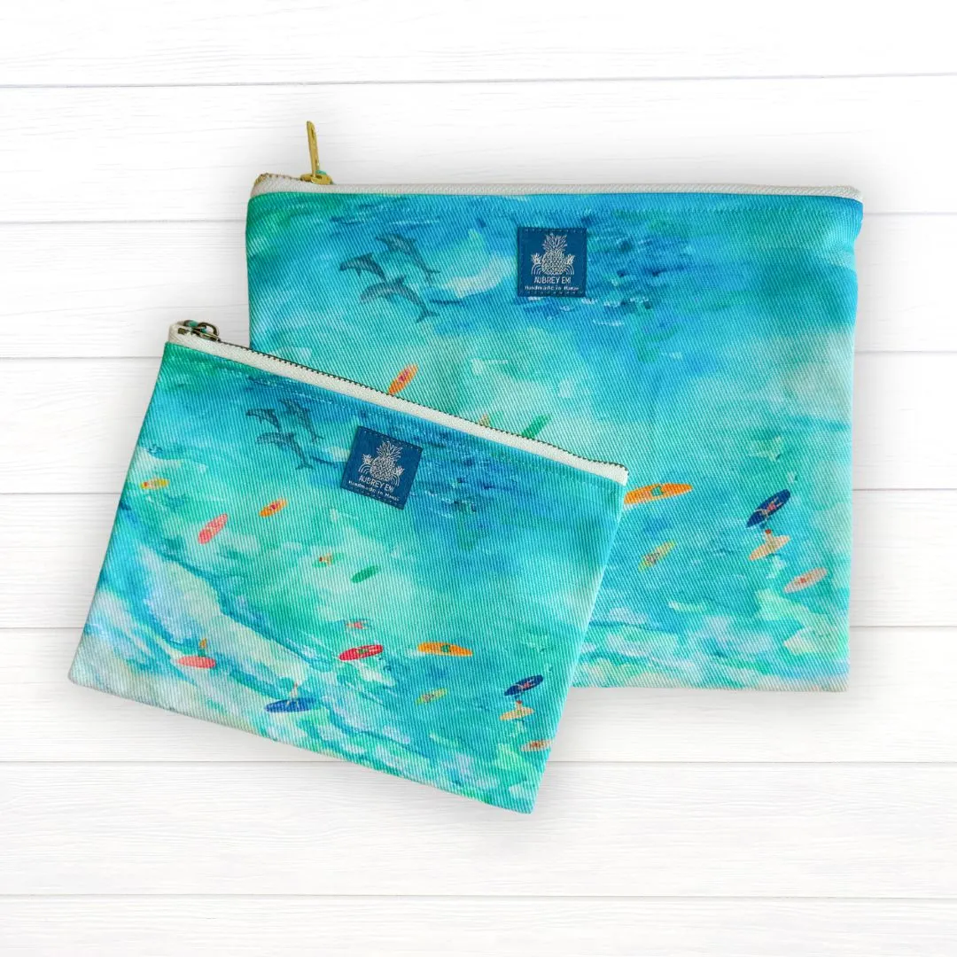 Ocean Surfers Zippered Pouch