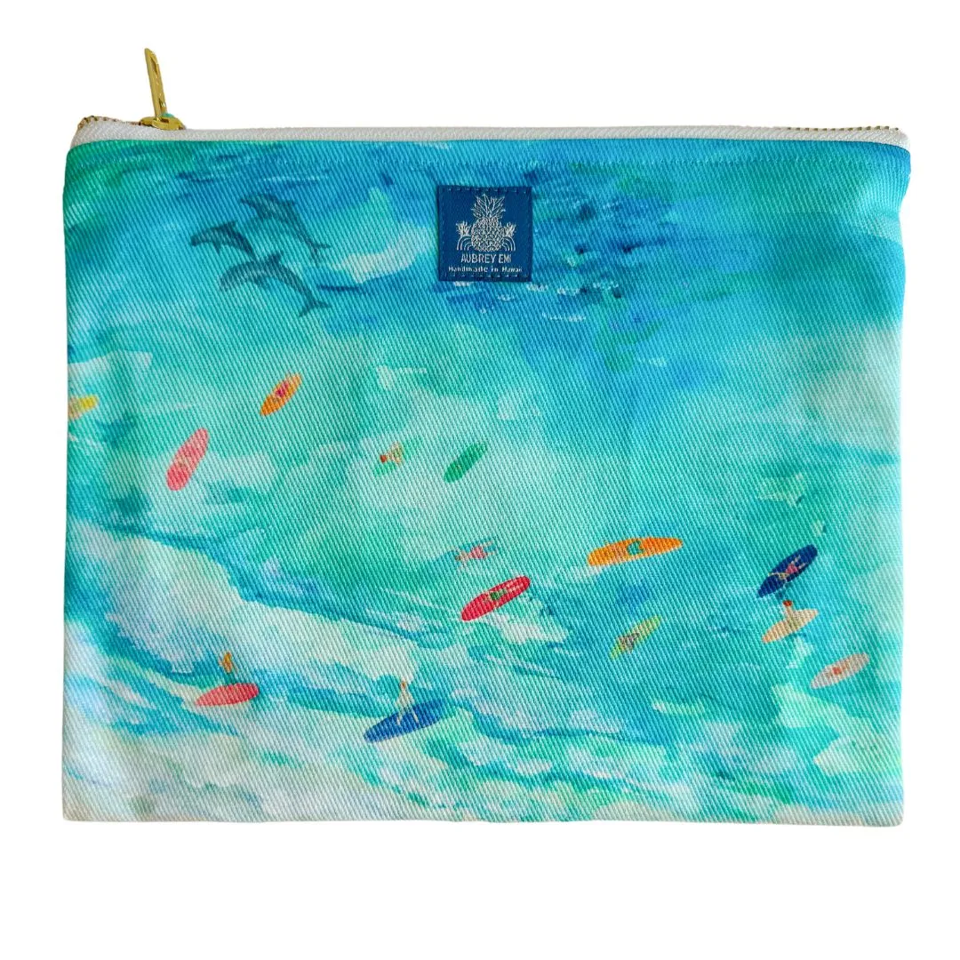 Ocean Surfers Zippered Pouch