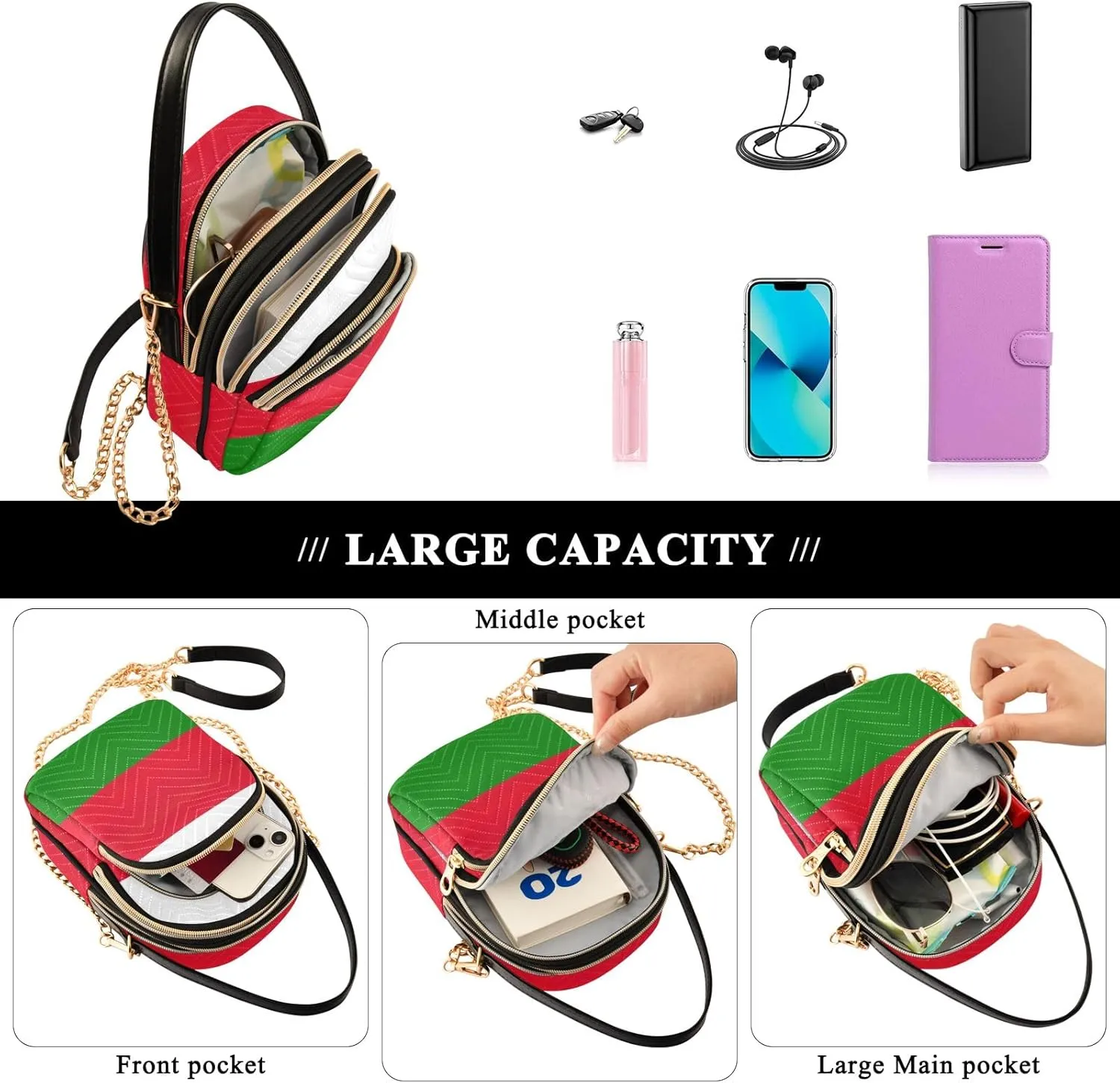 ODAWA Paraguay Flag Crossbody Bags Women - Crossbody Bags for Women Trendy - Travel Crossbody Bags for Women