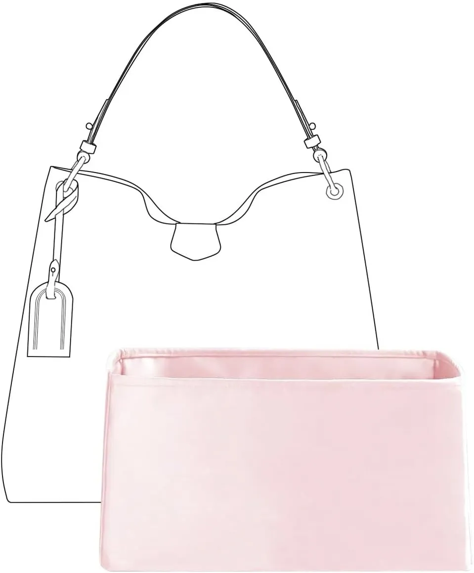 Organizer Insert for LV Graceful mm Bags,Pink,Luxury Bags Storage with Silk, Lightweight Shaper for Daily Use, Pockets Large Capacity
