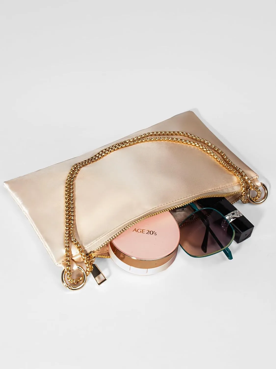 oscaurt Women's Evening Handbag Satin Shoulder Bag Purse for Prom Engagement Cocktail Party Wedding
