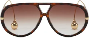 Oversized Retro Aviator Sunglasses for Women Fashion UV Protection 2025 Trendy Large Frame Sunglasses Womens