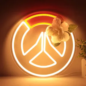 OW Game Neon Sign for Game Zone Decor,Led Lights for Man Cave PlayRoom Internet Bar or Bedroom Decoration.5V USB Powered,Easy Hanging.