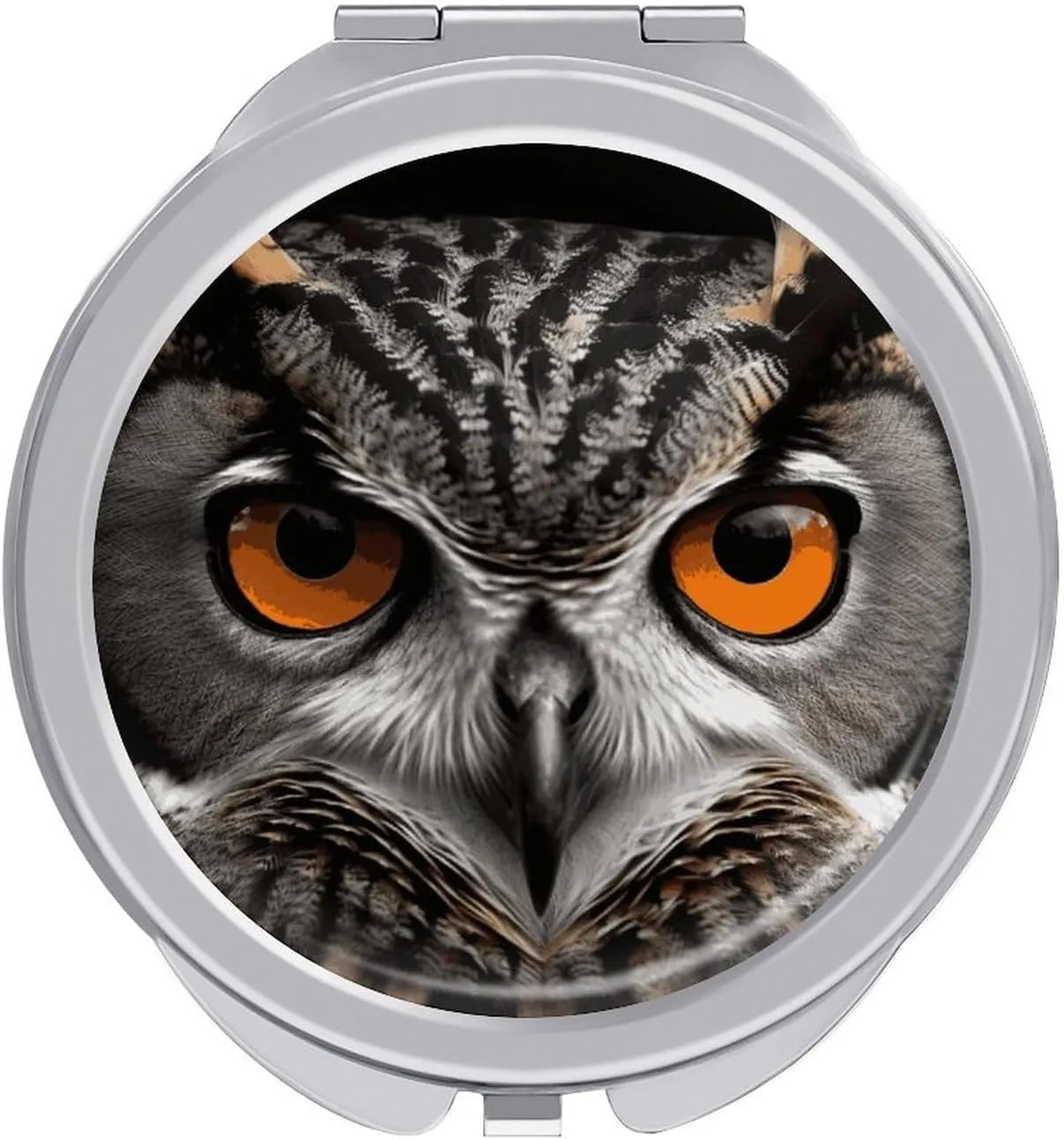 Owl Eyes Portable Makeup Mirror, Sided Travel Hand Mirror Mini Folding Mirror for Precise Makeup Women Daily Use