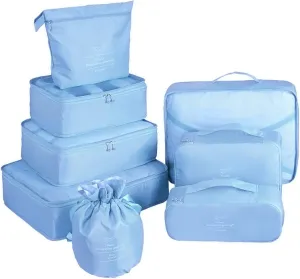 Packing Cubes - 8-Piece Travel Organizer Set for Clothes, Shoes, Cosmetics