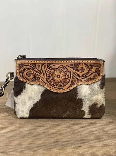 Para  Hide Tooled Clutch