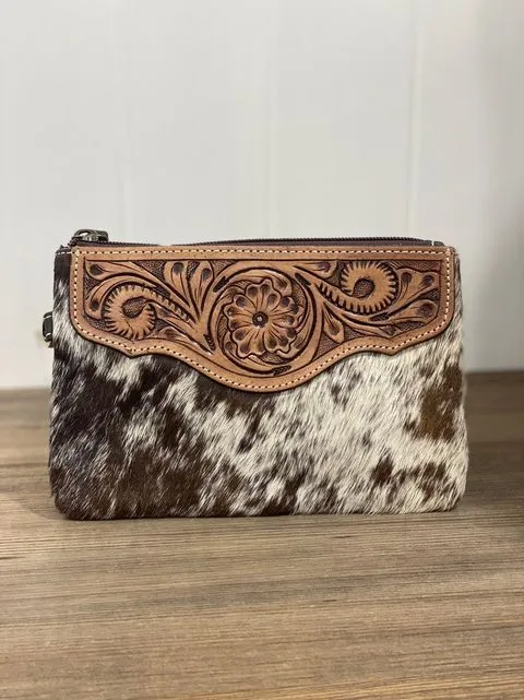 Para  Hide Tooled Clutch