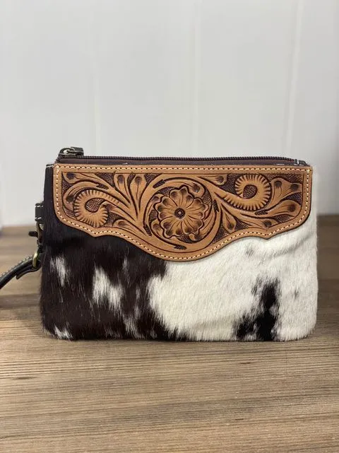 Para  Hide Tooled Clutch