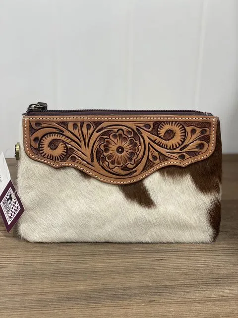 Para  Hide Tooled Clutch