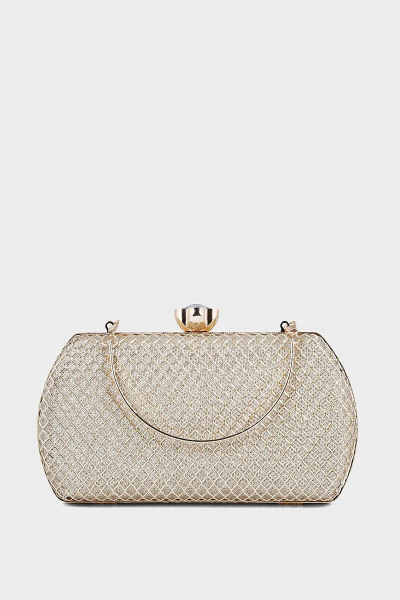 Party Wear Clutch B20764-Champagne