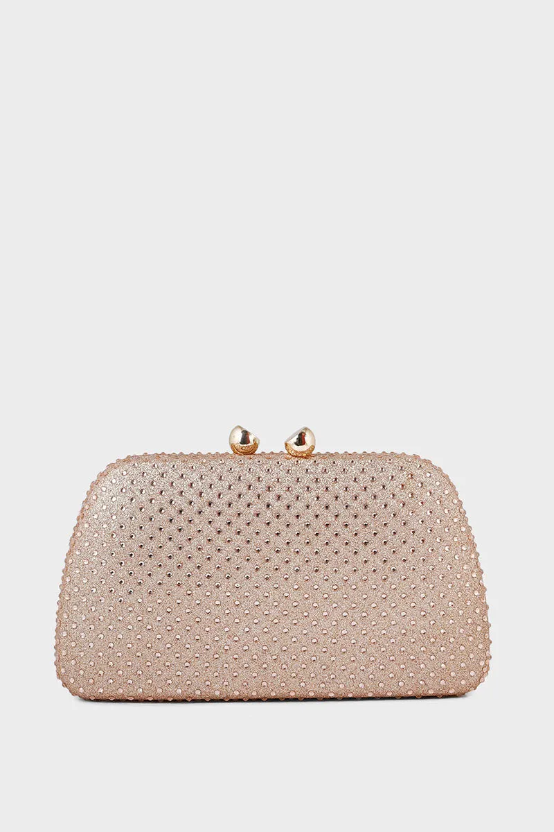 Party Wear Clutch B21595-Peach