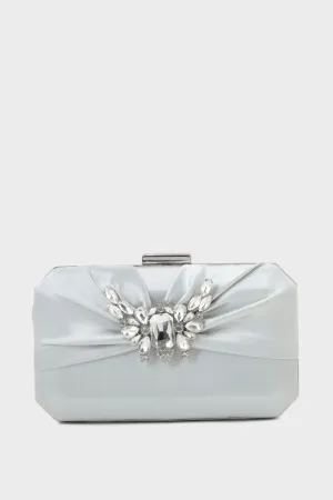 Party Wear Clutch B21598-Silver