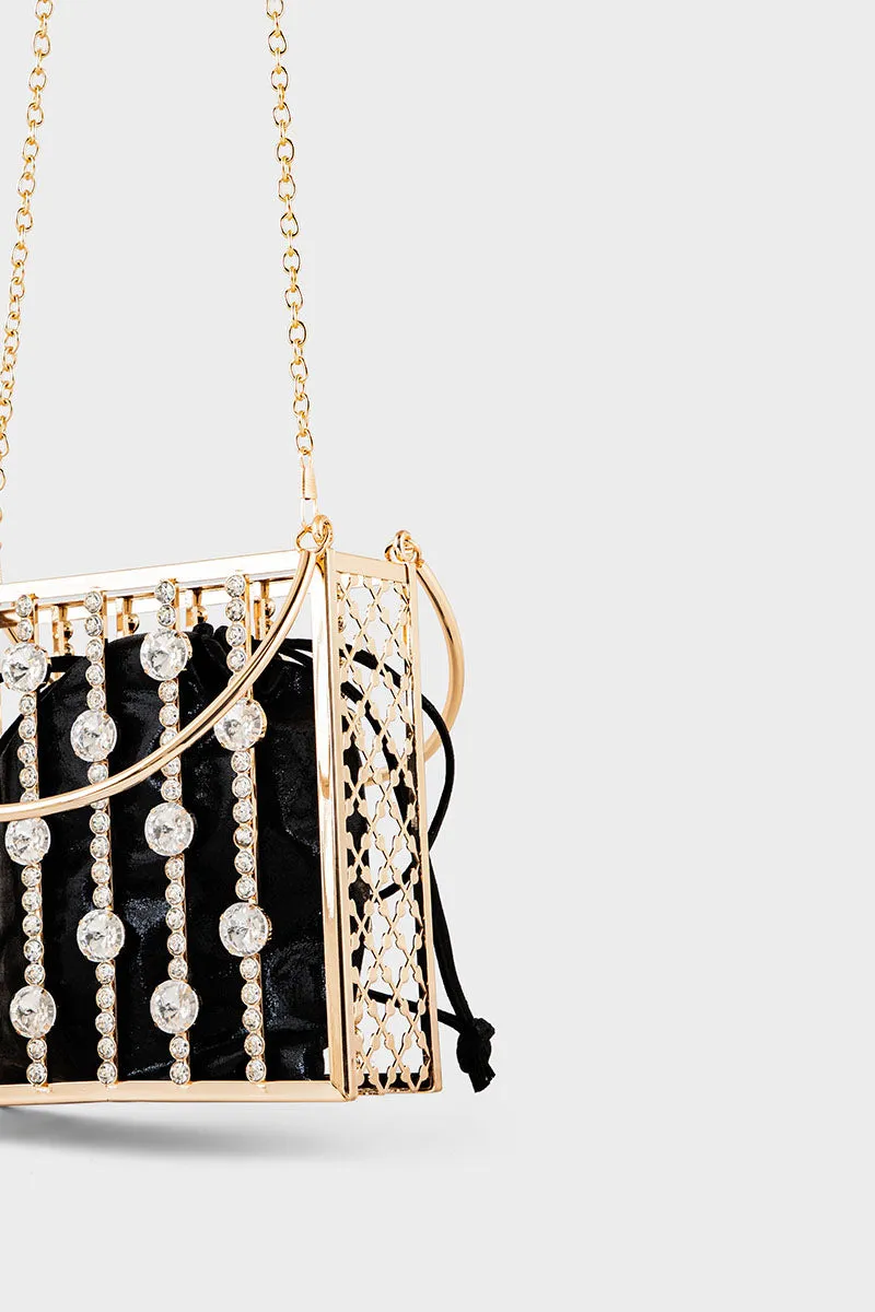 Party Wear Clutch BH0120-Black